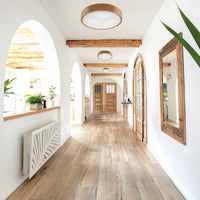 Lampada a Soffitto Eveline 5, Marrone, Legno, 47x47x8 cm, Seven Design