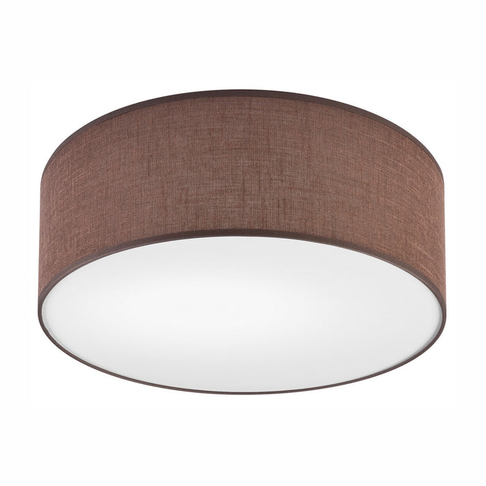 Lampada a Soffitto Vivian, Marrone, Plastica, 35x35x13 cm, Seven Design