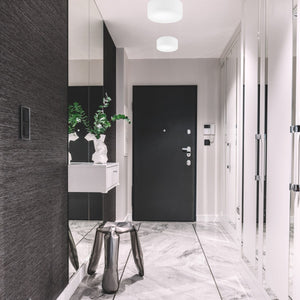 Lampada a Soffitto Vivian, Bianco, Plastica, 35x35x13 cm, Seven Design