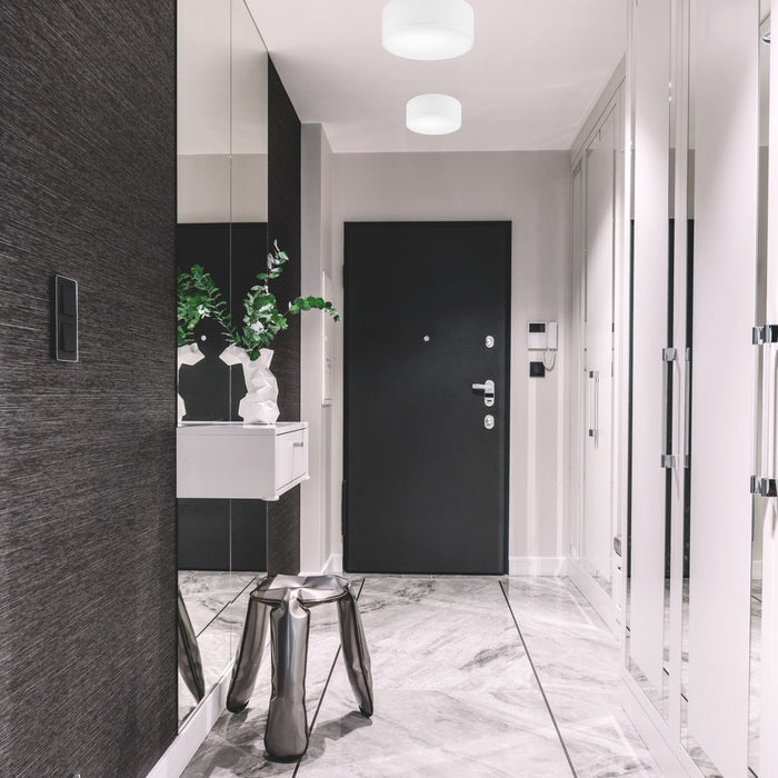 Lampada a Soffitto Vivian, Bianco, Plastica, 35x35x13 cm, Seven Design