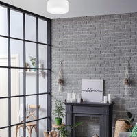 Lampada a Soffitto Vivian, Bianco, Plastica, 35x35x13 cm, Seven Design