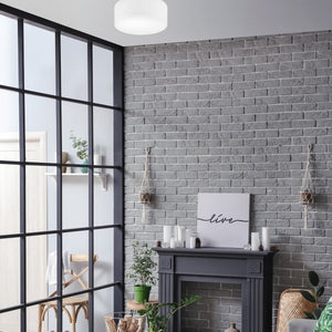 Lampada a Soffitto Vivian, Bianco, Plastica, 35x35x13 cm, Seven Design