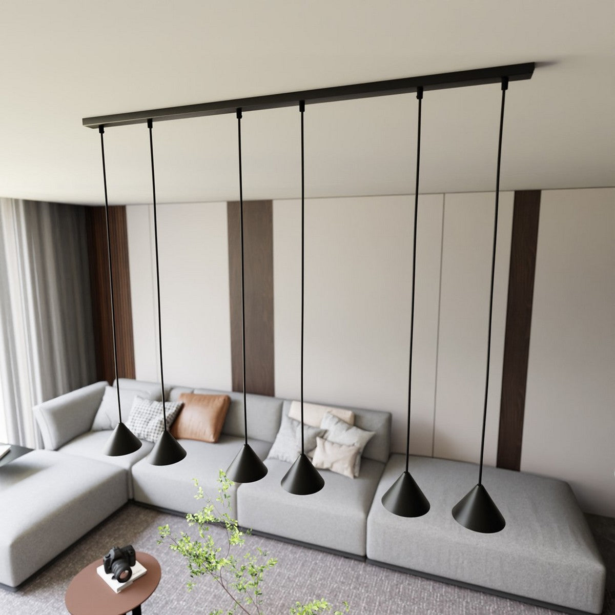 Lampada a Soffitto Vivian, Bianco, Plastica, 45x45x13 cm, Seven Design