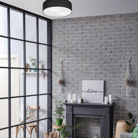 Lampada a Soffitto Vivian, Nero, Plastica, 45x45x13 cm, Seven Design