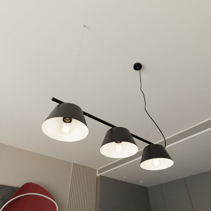 Lampada a Soffitto Vivian, Nero, Plastica, 45x45x13 cm, Seven Design