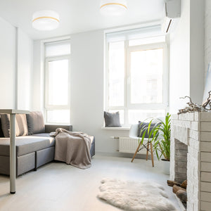 Lampada a Soffitto Gloria, Bianco, Plastica, 35x35x16 cm, Seven Design