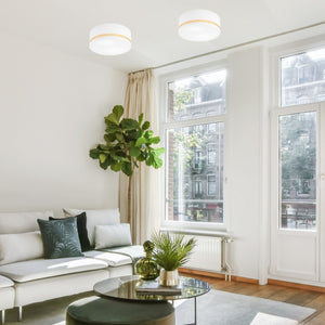 Lampada a Soffitto Gloria, Bianco, Plastica, 35x35x16 cm, Seven Design