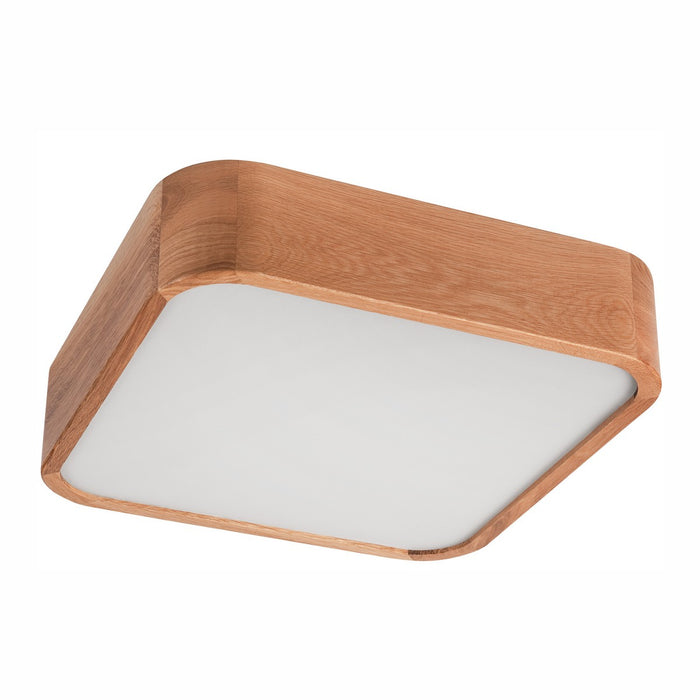 Lampada a Soffitto Gaspar, Marrone, Legno, 35x35x8 cm, Seven Design