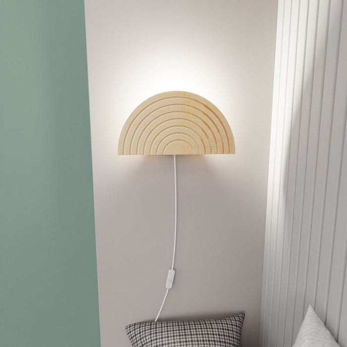 Lampada a Soffitto Gaspar, Marrone, Legno, 35x35x8 cm, Seven Design