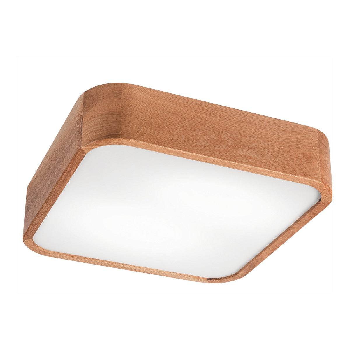 Lampada a Soffitto Gaspar, Marrone, Legno, 35x35x8 cm, Seven Design