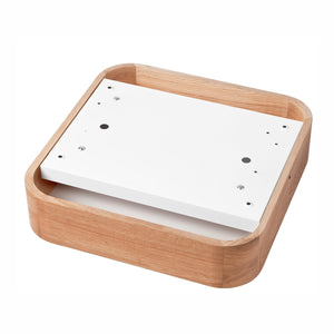 Lampada a Soffitto Gaspar, Marrone, Legno, 35x35x8 cm, Seven Design