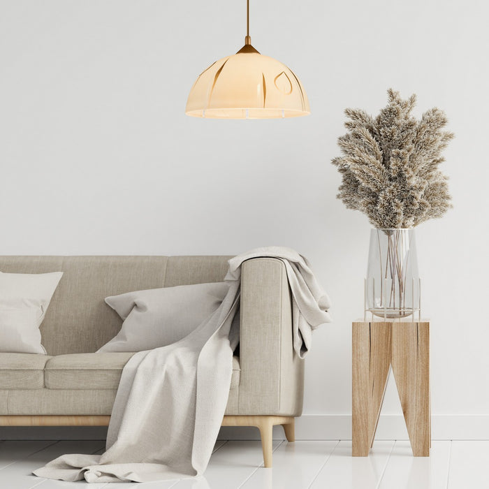 Lampada a Sospensione Marcy 3, Oro, Vetro, 30x30x70 cm, Seven Design