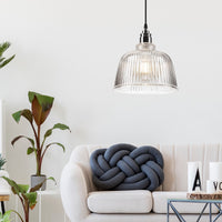 Lampada a Sospensione Asta, Argento, Acciaio, 28x28x81 cm, Seven Design