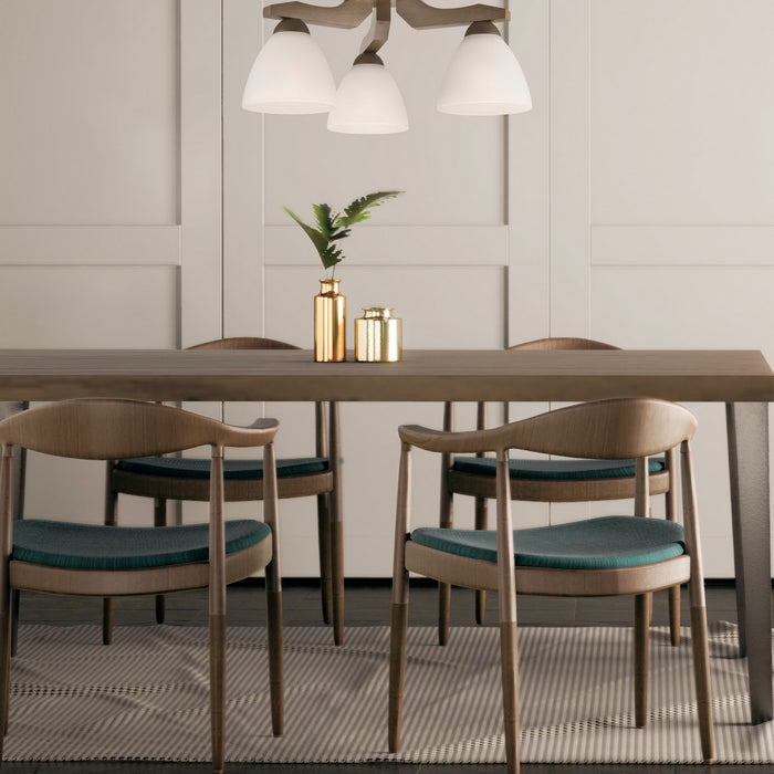 Lampada a Soffitto Adriano, Marrone, Acciaio, 36x36x21 cm, Seven Design