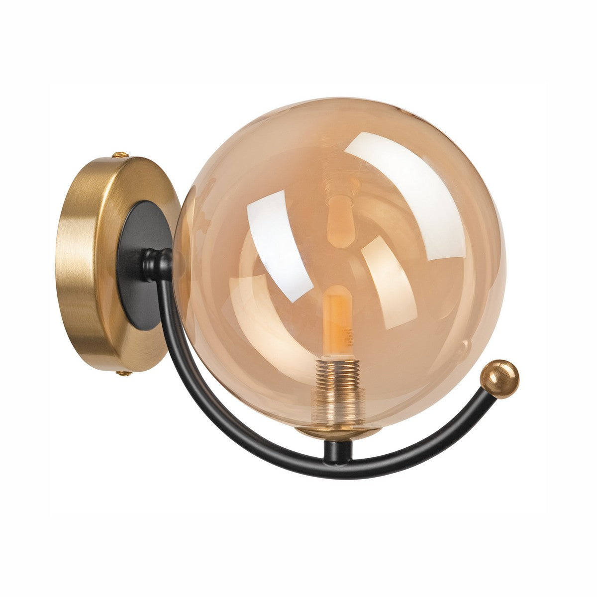 Lampada a Parete Georgia, Oro, Acciaio, 14,5x12x20 cm, Seven Design