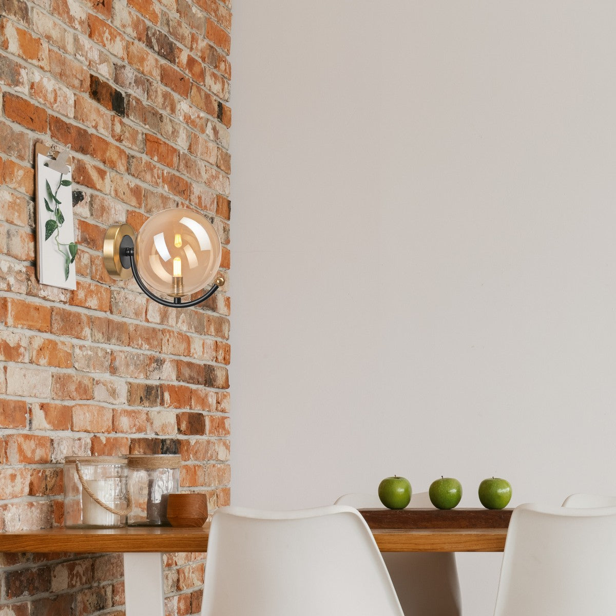 Lampada a Parete Georgia, Oro, Acciaio, 14,5x12x20 cm, Seven Design