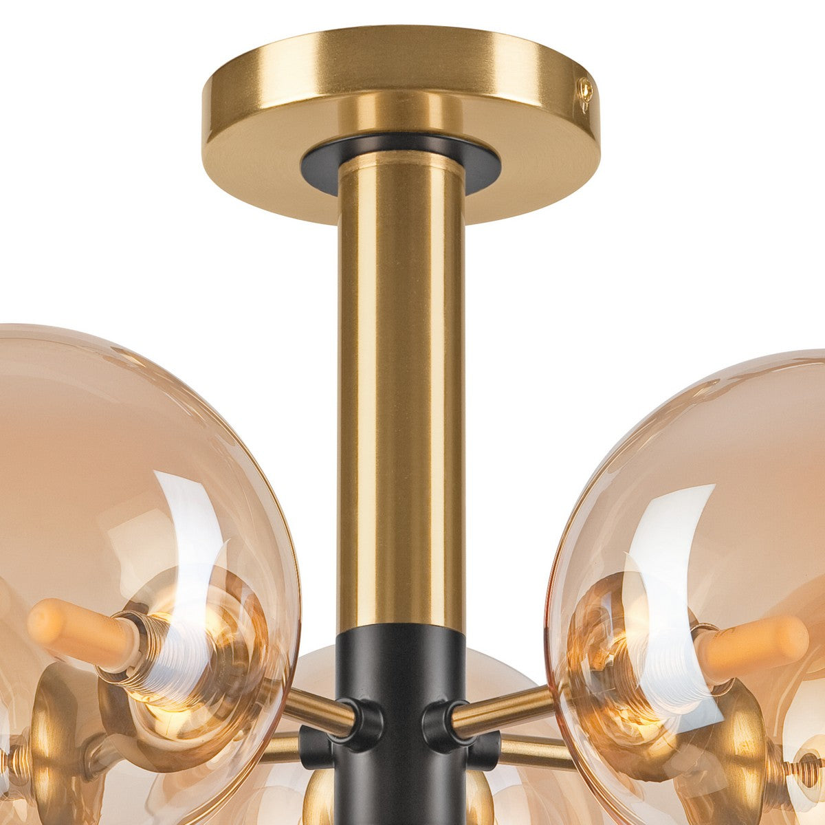 Lampada a Soffitto Rollo, Oro, Acciaio, 35x35x32 cm, Seven Design