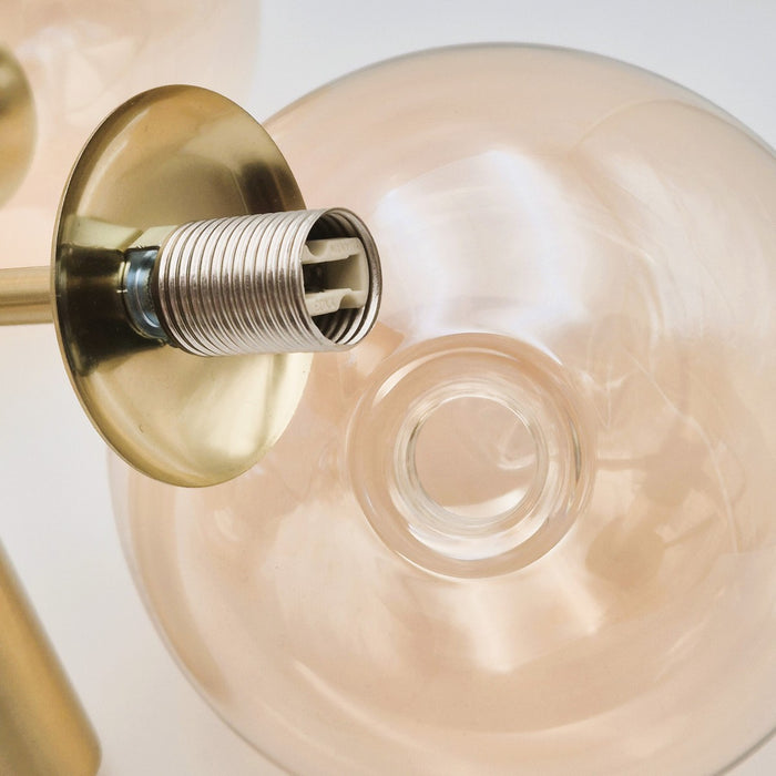 Lampada a Soffitto Rollo, Oro, Acciaio, 35x35x32 cm, Seven Design