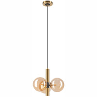 Lampada a Sospensione Rollo, Oro, Acciaio, 35x35x120 cm, Seven Design
