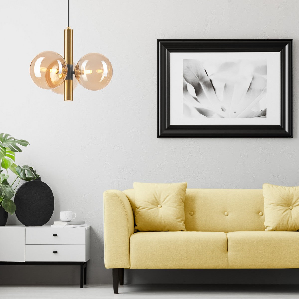 Lampada a Sospensione Rollo, Oro, Acciaio, 35x35x120 cm, Seven Design