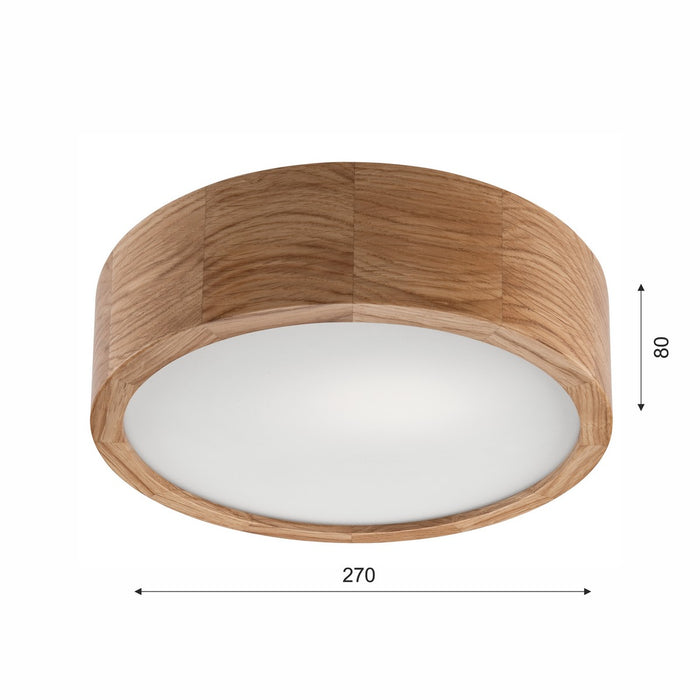 Lampada a Soffitto Eveline, Marrone, Legno, 27x27x80 cm, Seven Design