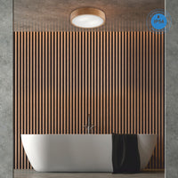 Lampada a Soffitto Eveline 16, Marrone, Legno, 37x37x8 cm, Seven Design