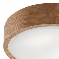 Lampada a Soffitto Eveline 16, Marrone, Legno, 37x37x8 cm, Seven Design