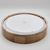 Lampada a Soffitto Eveline 16, Marrone, Legno, 37x37x8 cm, Seven Design