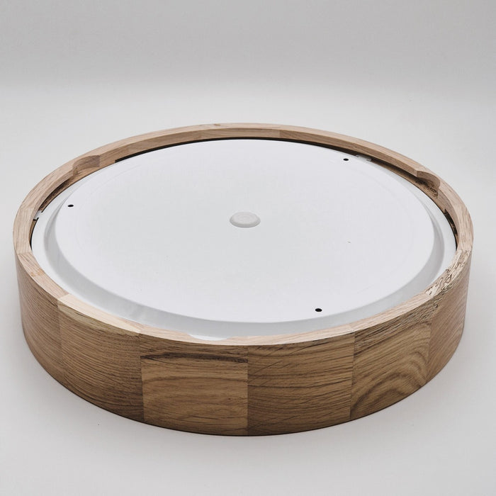 Lampada a Soffitto Eveline 16, Marrone, Legno, 37x37x8 cm, Seven Design