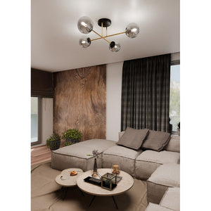 Lampada a Soffitto Magnum, Nero, Acciaio, 55x26x75 cm, Seven Design