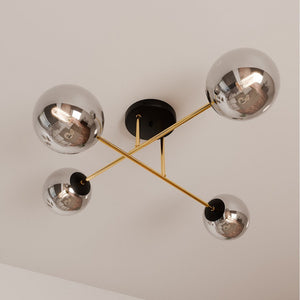 Lampada a Soffitto Magnum, Nero, Acciaio, 55x26x75 cm, Seven Design