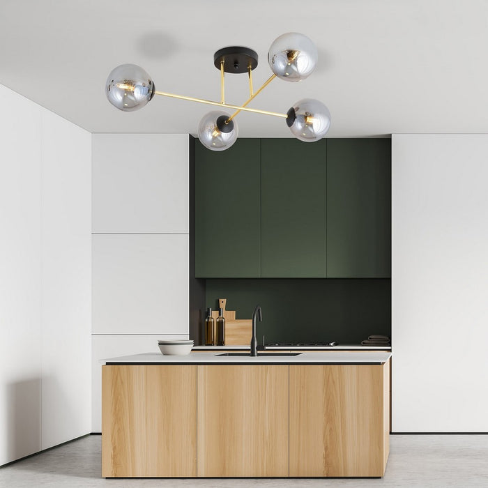 Lampada a Soffitto Magnum, Nero, Acciaio, 55x26x75 cm, Seven Design