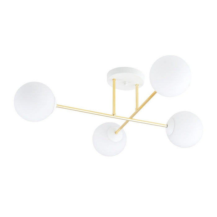 Lampada a Soffitto Magnum 3, Oro, Acciaio, 55x26x75 cm, Seven Design