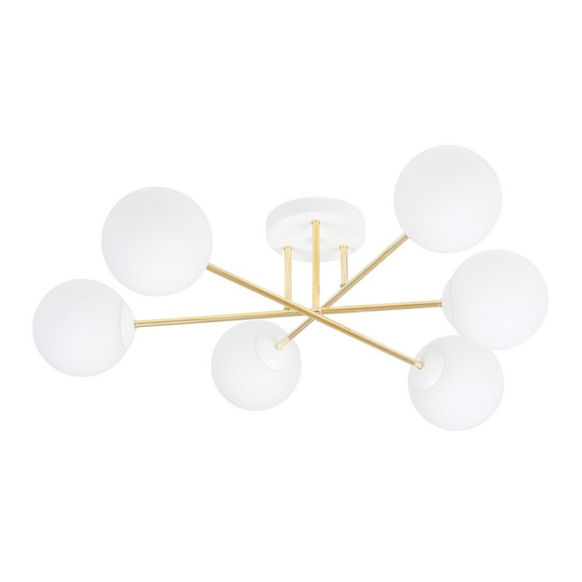 Lampada a Soffitto Magnum 4, Oro, Acciaio, 75x26x75 cm, Seven Design
