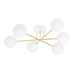 Lampada a Soffitto Magnum 4, Oro, Acciaio, 75x26x75 cm, Seven Design