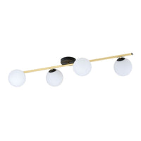 Lampada a Soffitto Splendi 8, Oro, Acciaio, 100x20x29 cm, Seven Design