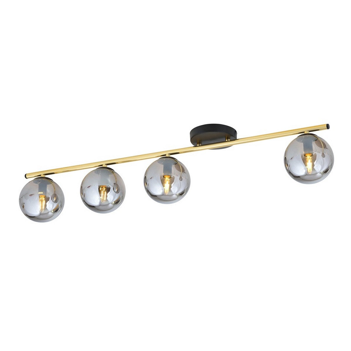 Lampada a Soffitto Monza 1, Oro, Acciaio, 100x20x14 cm, Seven Design