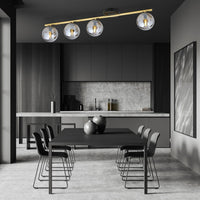 Lampada a Soffitto Monza 1, Oro, Acciaio, 100x20x14 cm, Seven Design