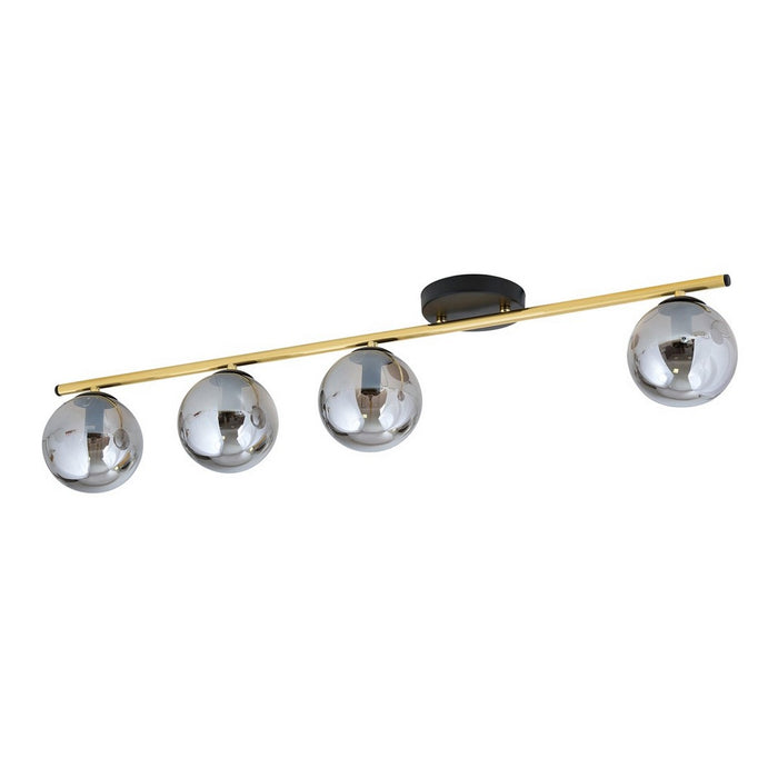 Lampada a Soffitto Monza 1, Oro, Acciaio, 100x20x14 cm, Seven Design