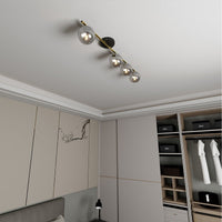 Lampada a Soffitto Monza 1, Oro, Acciaio, 100x20x14 cm, Seven Design