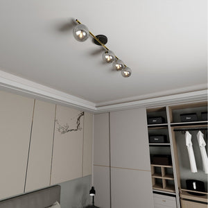 Lampada a Soffitto Monza 1, Oro, Acciaio, 100x20x14 cm, Seven Design