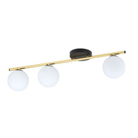 Lampada a Soffitto Monza 4, Oro, Acciaio, 80x20x14 cm, Seven Design