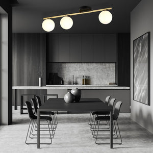 Lampada a Soffitto Monza 4, Oro, Acciaio, 80x20x14 cm, Seven Design