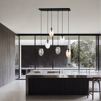 Lampada a Sospensione Astral 10, Nero, Acciaio, 70x100x22 cm, Seven Design