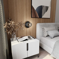 Lampada a Parete Oslo 4, Nero, Acciaio, 20x20x15 cm, Seven Design