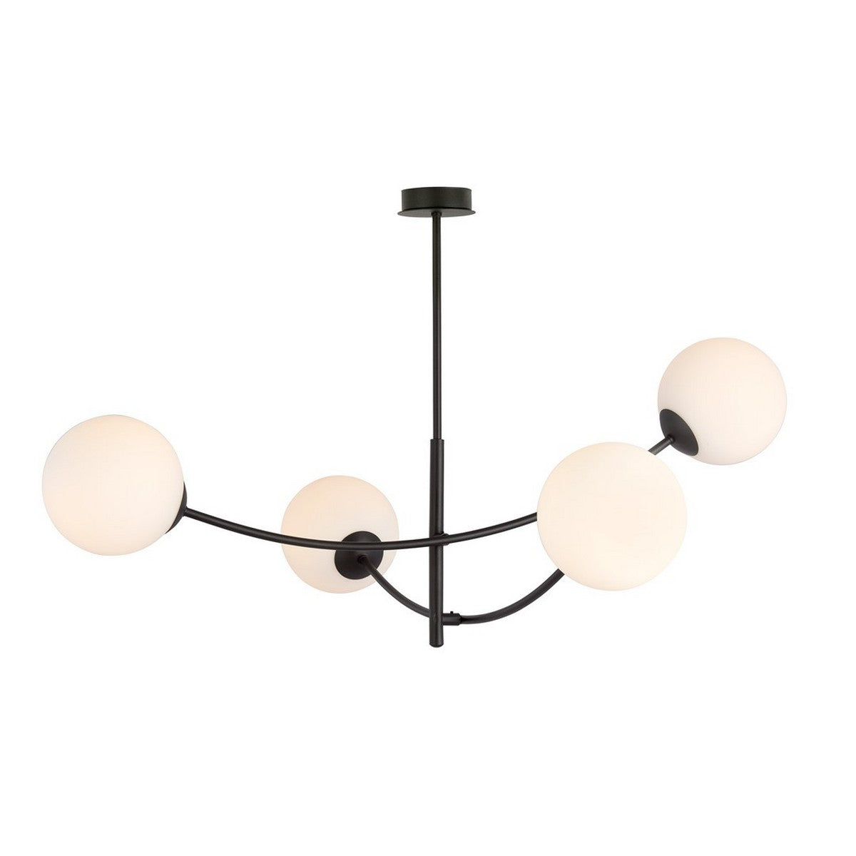 Lampada a Sospensione Hunter 5, Nero, Acciaio, 89x63x89 cm, Seven Design