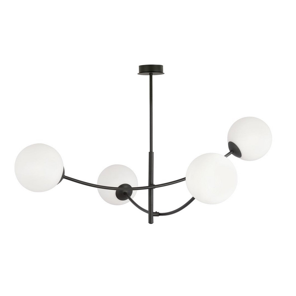 Lampada a Sospensione Hunter 5, Nero, Acciaio, 89x63x89 cm, Seven Design