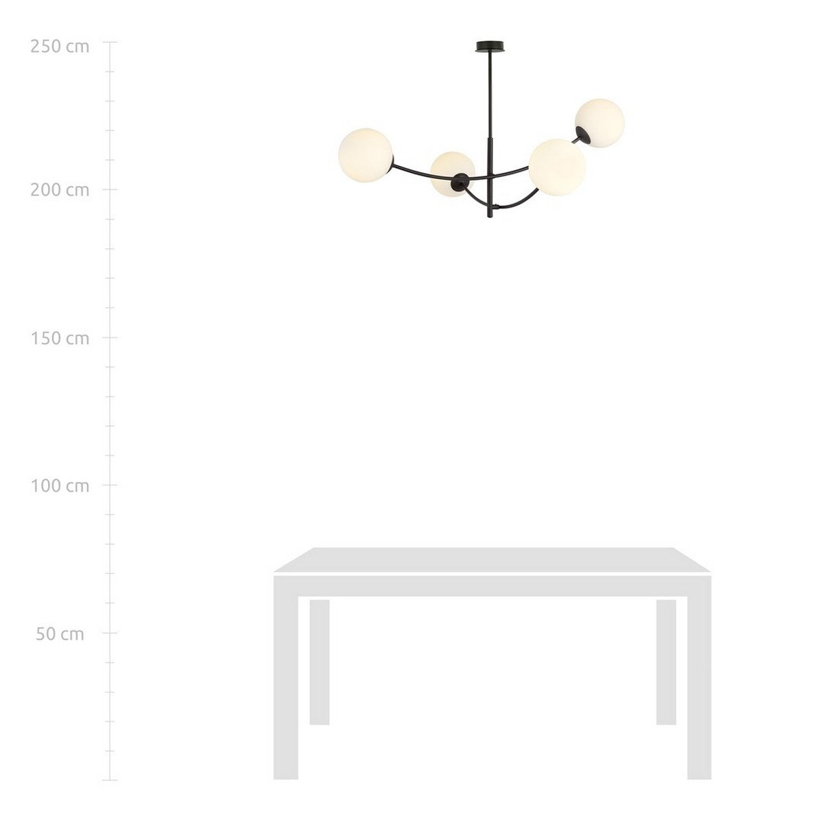 Lampada a Sospensione Hunter 5, Nero, Acciaio, 89x63x89 cm, Seven Design