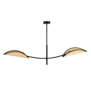 Lampada a Sospensione Lotus, Marrone, Acciaio, 103x60x11 cm, Seven Design