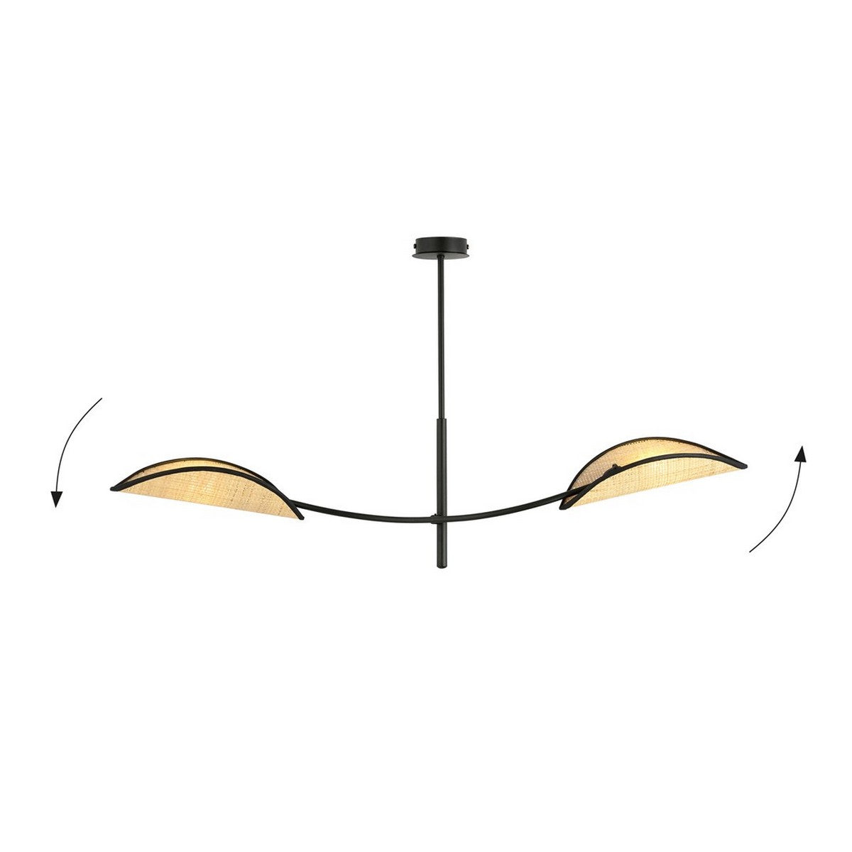 Lampada a Sospensione Lotus, Marrone, Acciaio, 103x60x11 cm, Seven Design